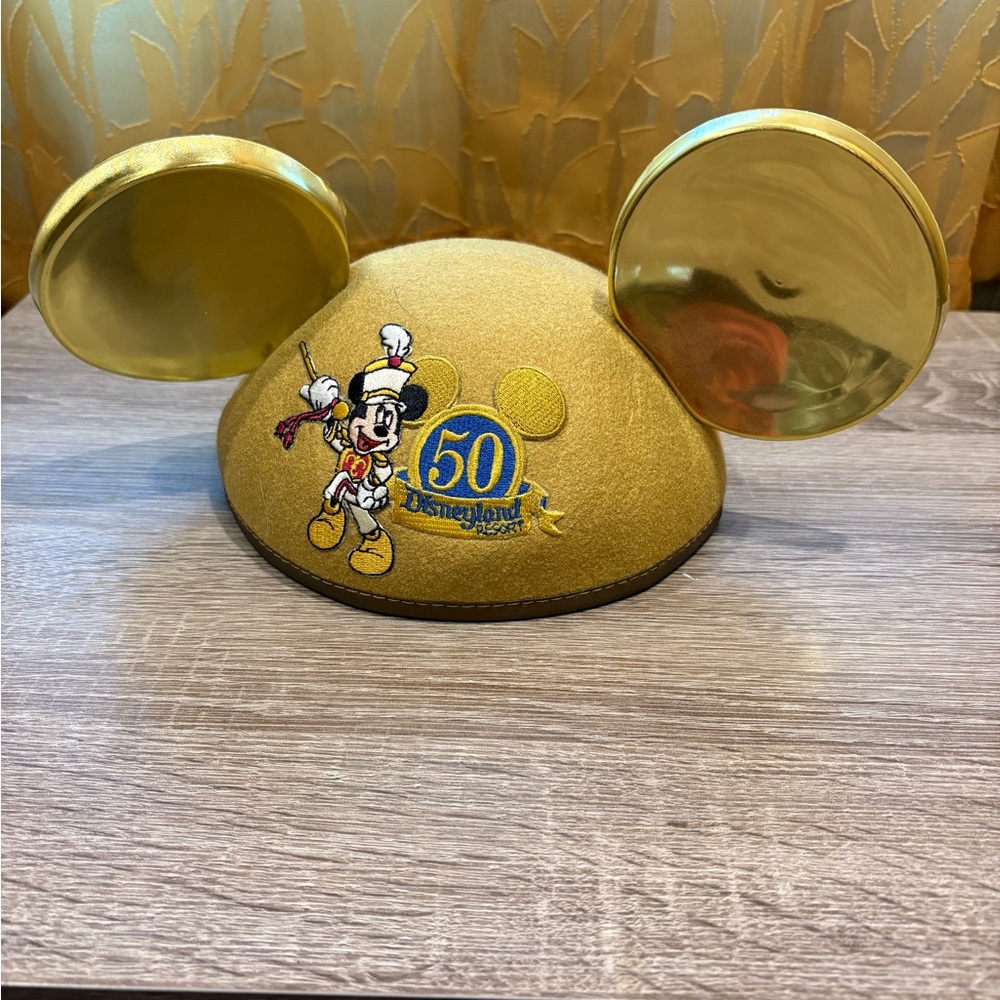 Disneyland 50th anniversary  Gold ear Hat